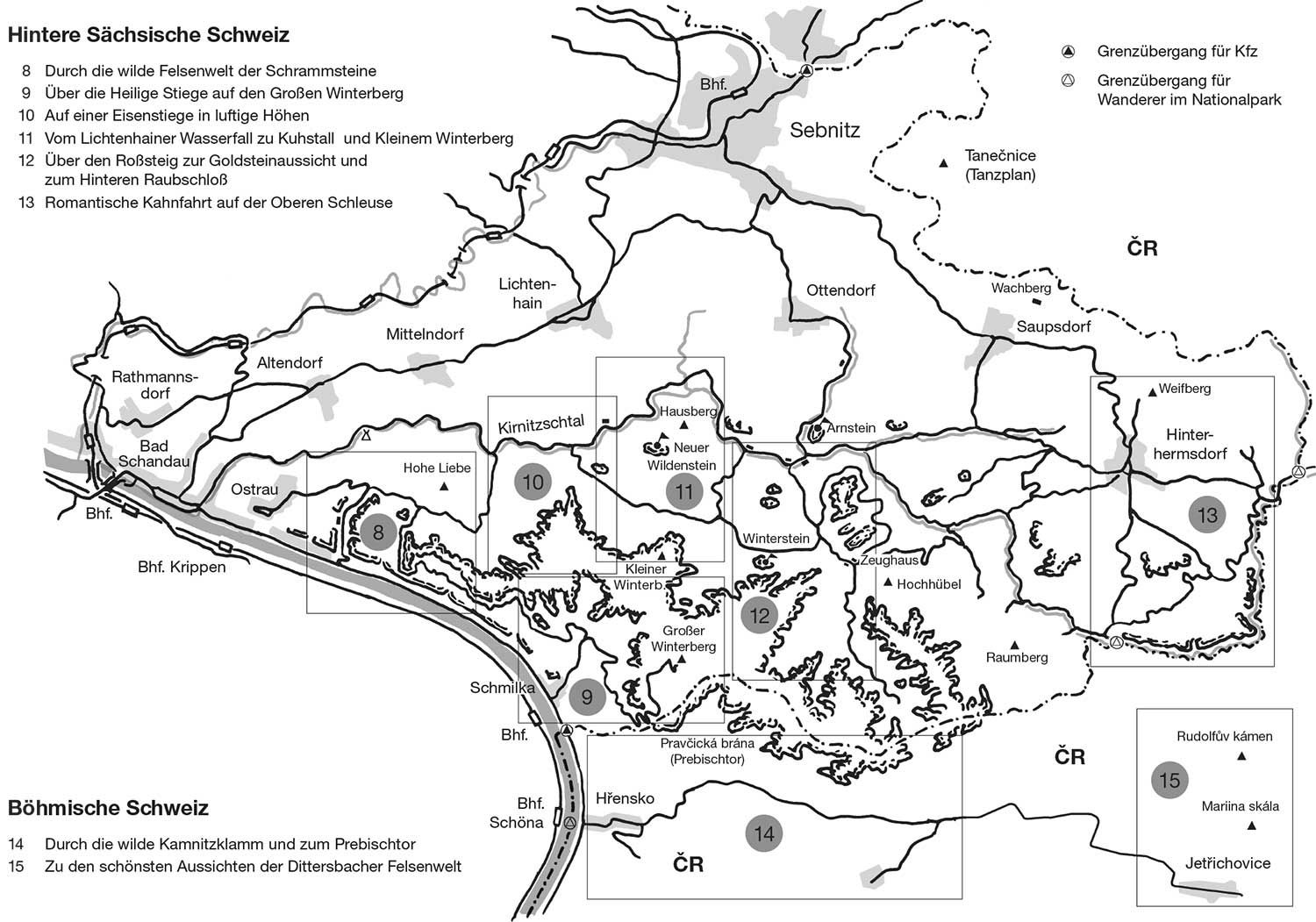 Die 15 schönsten Wanderungen durch die Elbsandsteinlandschaft