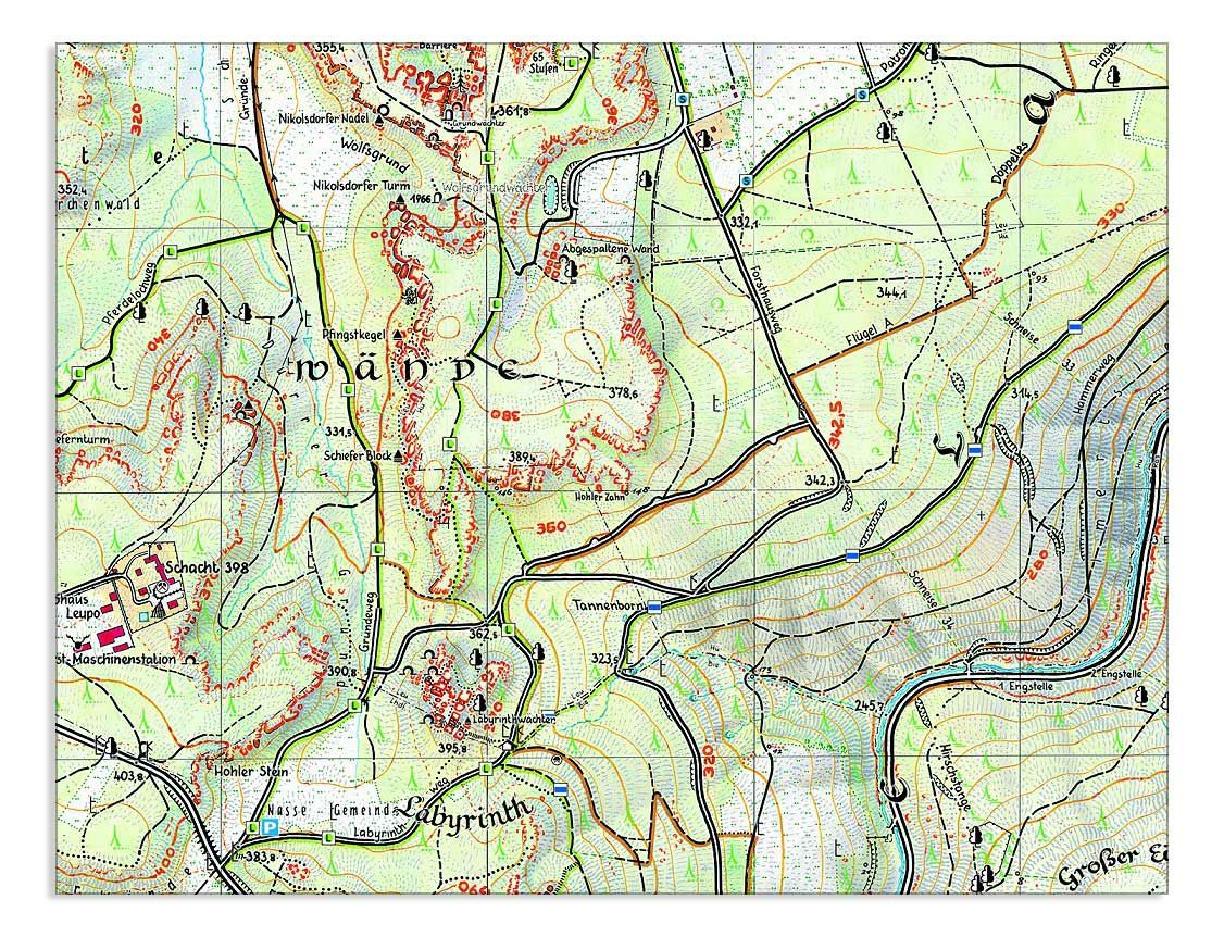 Nikolsdorfer Wände und das Labyrinth 1:10000