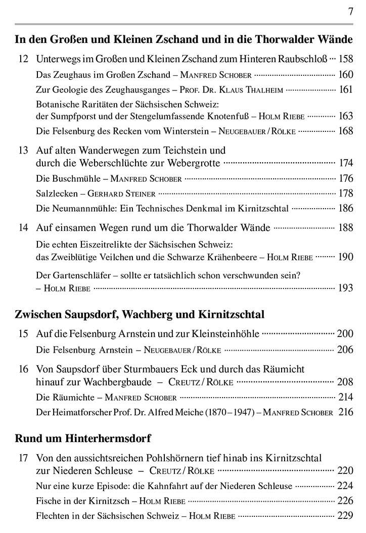 Wander und Naturführer Sächsische Schweiz  Band 1
